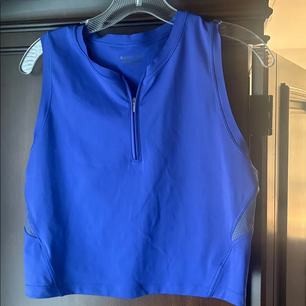 Athleta Mesh Top & Skirt Set (purple) top L skirt M